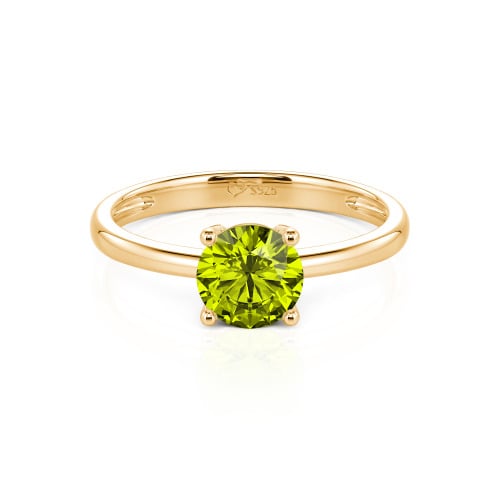 Jeulia Round Cut Solitaire Sterling Silver Ring