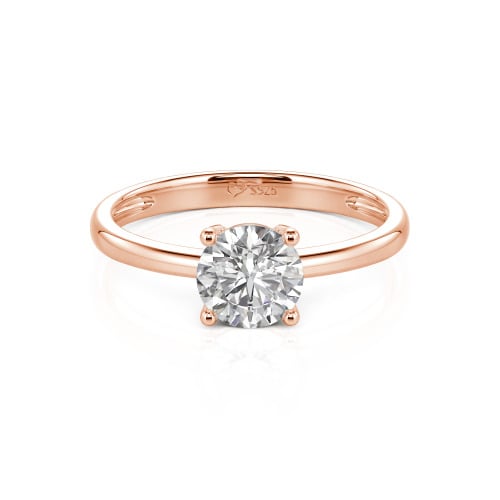 Jeulia Round Cut Solitaire Sterling Silver Ring