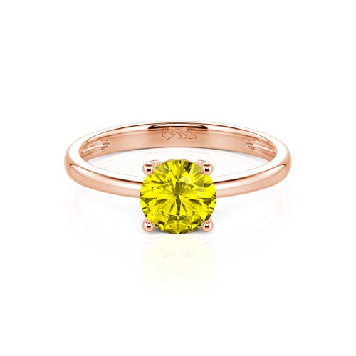 Jeulia Round Cut Solitaire Sterling Silver Ring