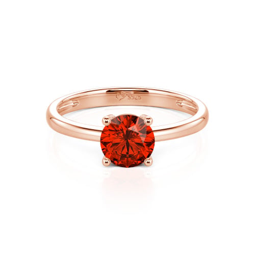 Jeulia Round Cut Solitaire Sterling Silver Ring