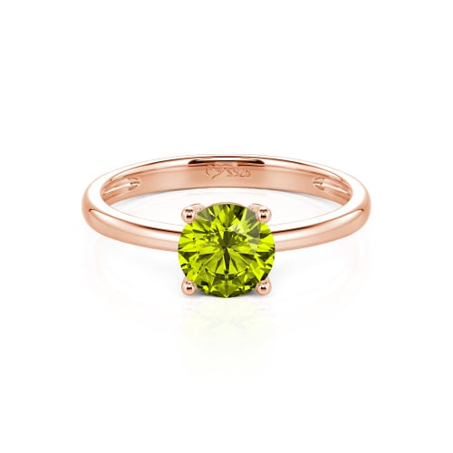 Jeulia Round Cut Solitaire Sterling Silver Ring