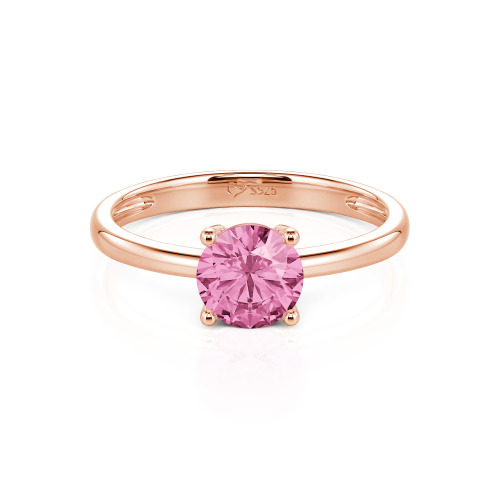 Jeulia Round Cut Solitaire Sterling Silver Ring