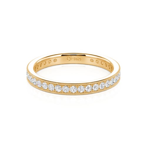 Jeulia Milgrain Eternity Band