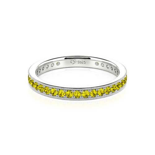 Jeulia Milgrain Eternity Band