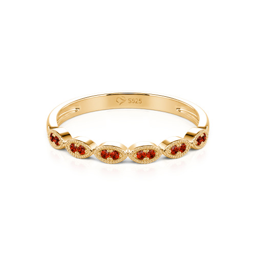 Jeulia Milgrain Vintage Sterling Silver Band