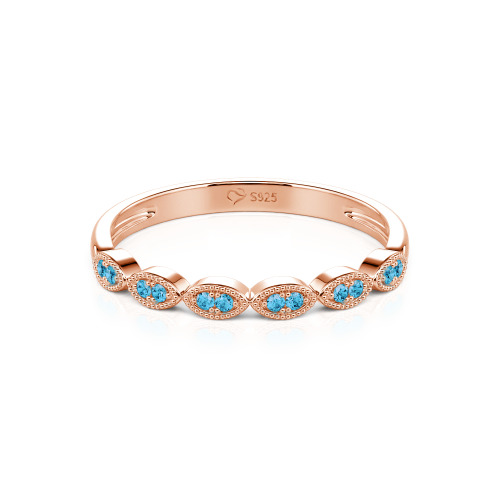 Jeulia Milgrain Vintage Sterling Silver Band