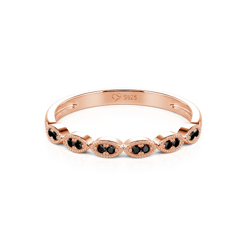 Jeulia Milgrain Vintage Sterling Silver Band