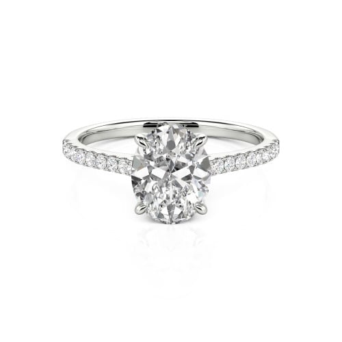 Jeulia Oval Cut Sterling Silver Ring
