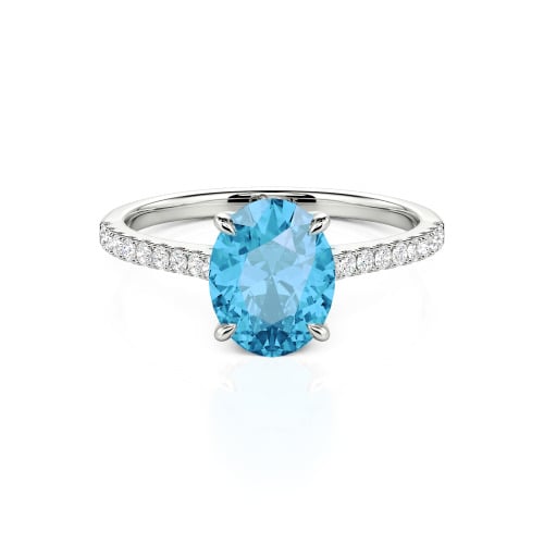 Jeulia Oval Cut Sterling Silver Ring