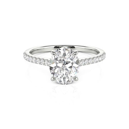 Jeulia Oval Cut Sterling Silver Ring