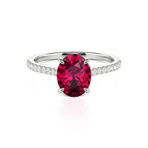 Jeulia Oval Cut Sterling Silver Ring