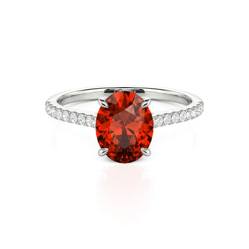 Jeulia Oval Cut Sterling Silver Ring
