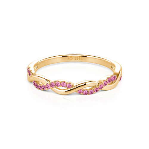 Jeulia Twist Round Cut Band