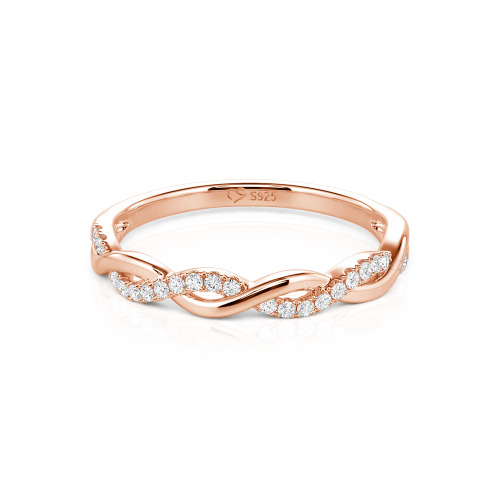Jeulia Twist Round Cut Band