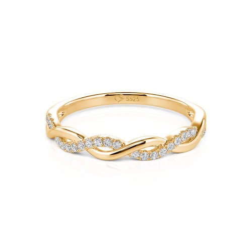 Jeulia Twist Round Cut Band