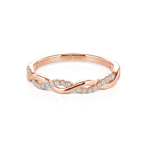 Jeulia Twist Round Cut Band