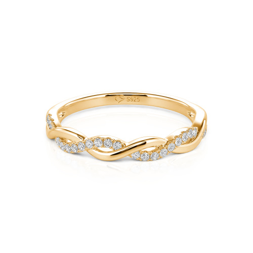 Jeulia Twist Round Cut Band