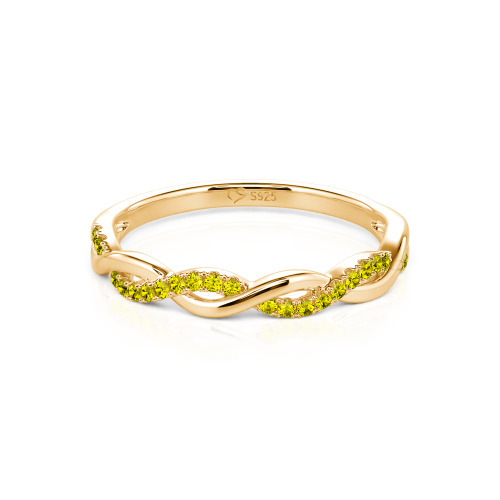 Jeulia Twist Round Cut Band