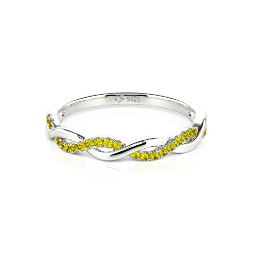 Jeulia Twist Round Cut Band
