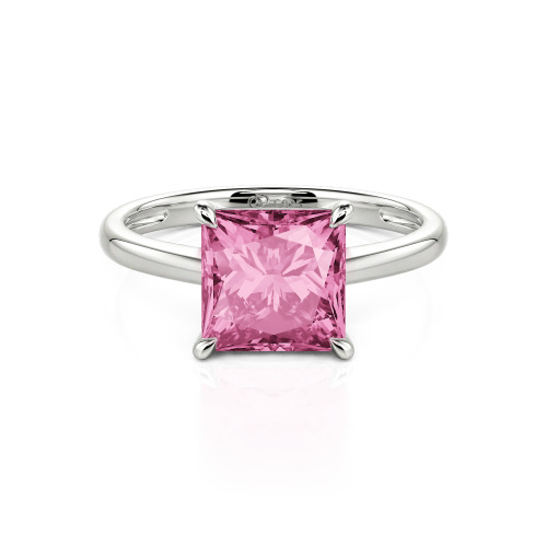 Jeulia Princess Cut Solitaire Sterling Silver Ring