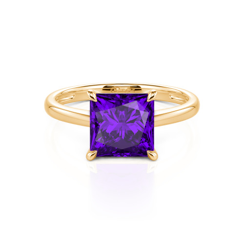 Jeulia Princess Cut Solitaire Sterling Silver Ring