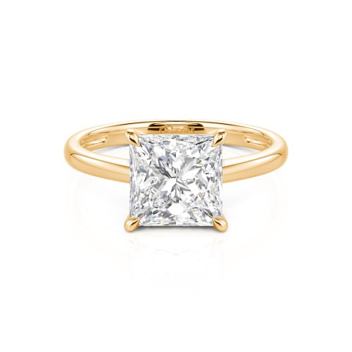 Jeulia Princess Cut Solitaire Sterling Silver Ring