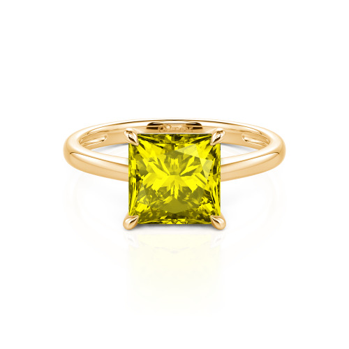 Jeulia Princess Cut Solitaire Sterling Silver Ring
