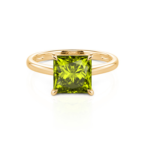 Jeulia Princess Cut Solitaire Sterling Silver Ring