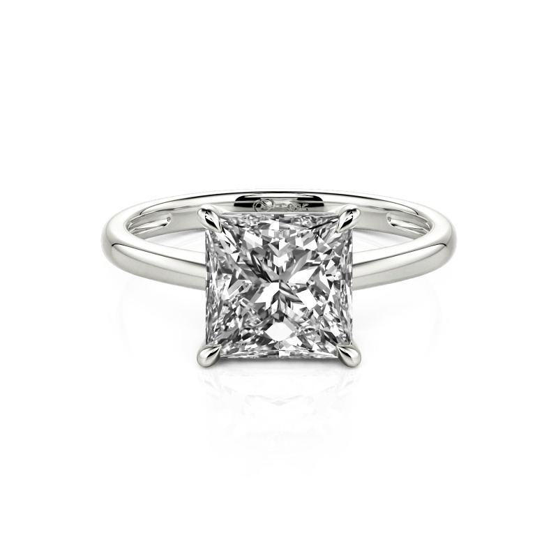 Jeulia Prinzessinnenschliff Solitär Sterling Silber Ring