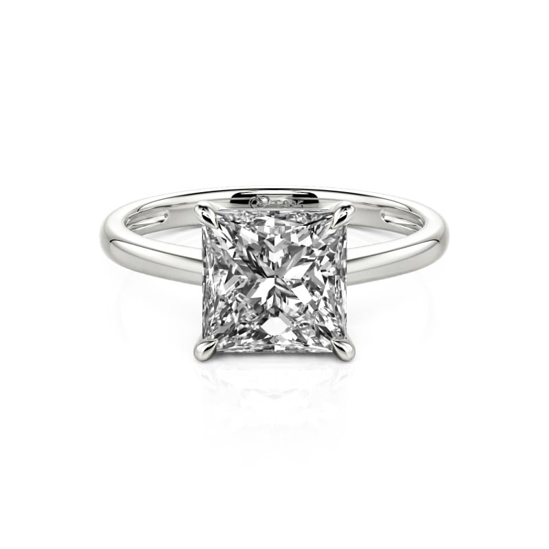 Jeulia Prinzessinnenschliff Solitär Sterling Silber Ring
