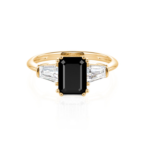 Jeulia Three Stone Emerald Cut Ring