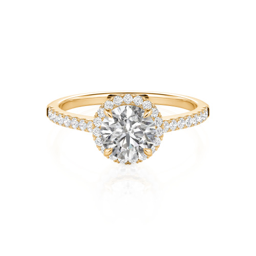 Jeulia Halo Round Cut Ring