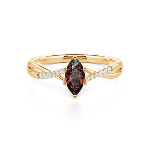 Jeulia Twist Marquise Cut Sterling Silver Ring