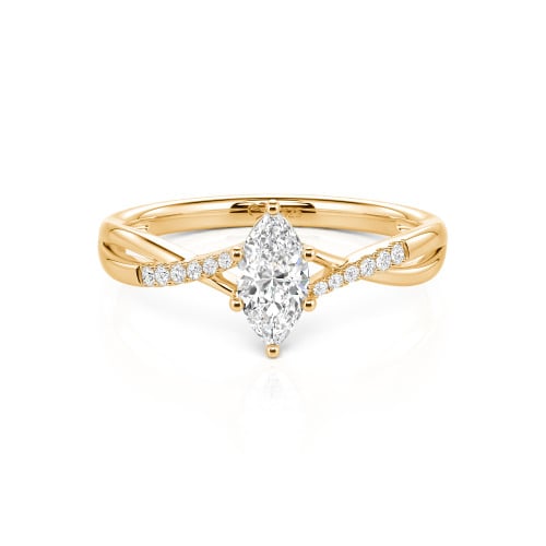 Jeulia Twist Marquise Cut Sterling Silver Ring