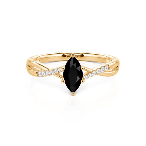 Jeulia Twist Marquise Cut Sterling Silver Ring