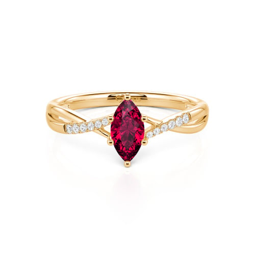 Jeulia Twist Marquise Cut Sterling Silver Ring