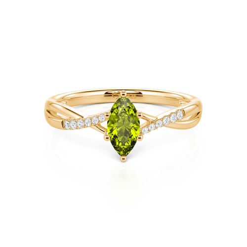 Jeulia Twist Marquise Cut Sterling Silver Ring