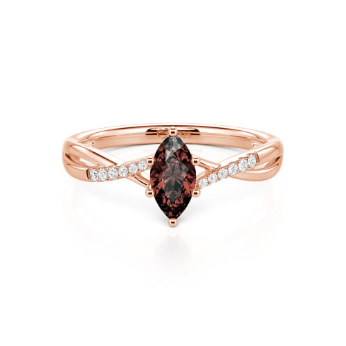 Jeulia Twist Marquise Cut Sterling Silver Ring