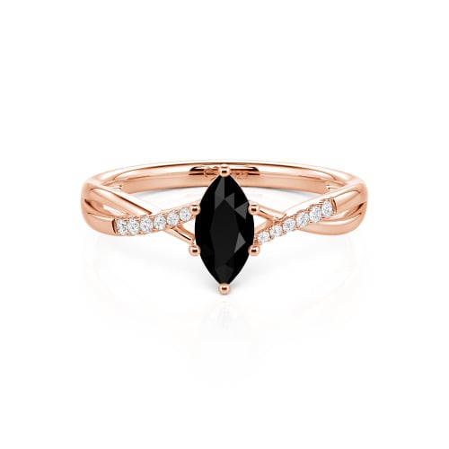 Jeulia Twist Marquise Cut Sterling Silver Ring
