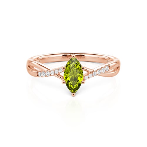 Jeulia Twist Marquise Cut Sterling Silver Ring