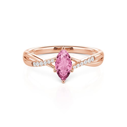 Jeulia Twist Marquise Cut Sterling Silver Ring