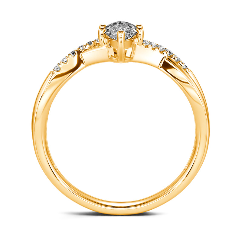 Jeulia Twist Marquise Cut Sterling Silver Ring