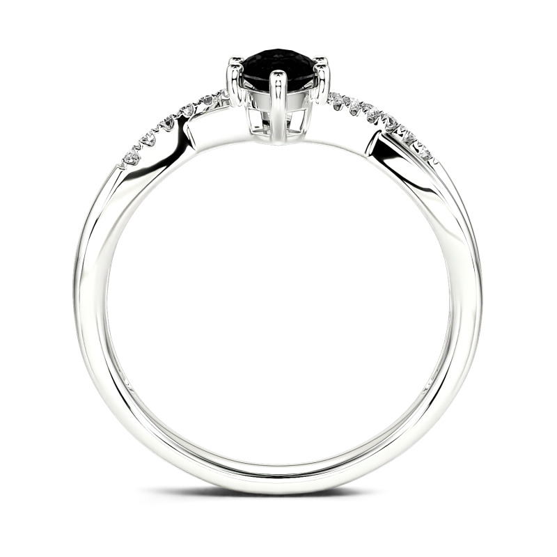 Jeulia Moissanite Twist Marquise Cut Anello In 10K/14K/18K Oro Platino