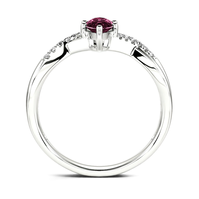 Jeulia Ślubny pierścionek zaręczynowy  Twisted Gold Moissanite Marquise Cut 10K/14K/18K Złoto Platyna