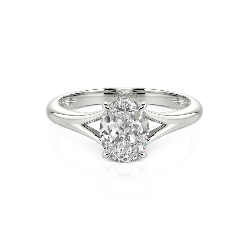Jeulia Oval Cut Solitaire Sterling Silver Ring
