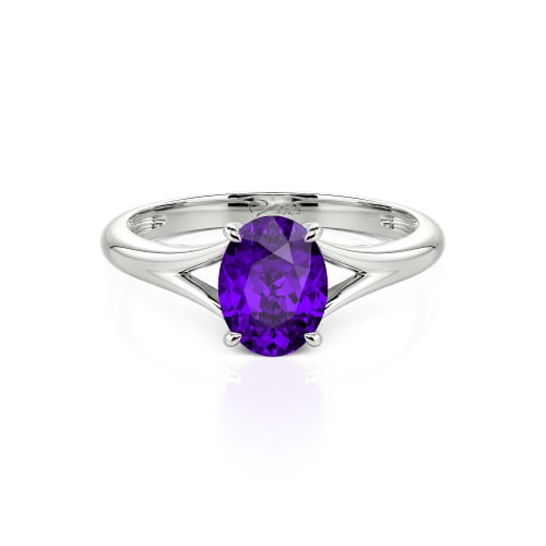 Jeulia Oval Cut Solitaire Sterling Silver Ring