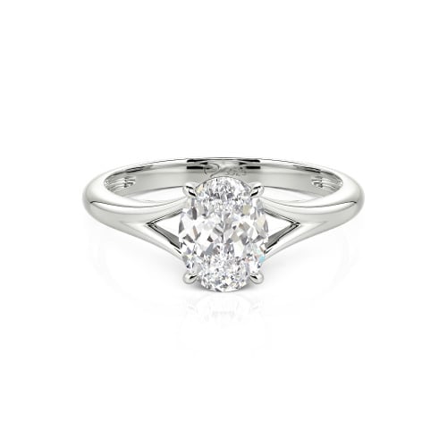 Jeulia Oval Cut Solitaire Sterling Silver Ring