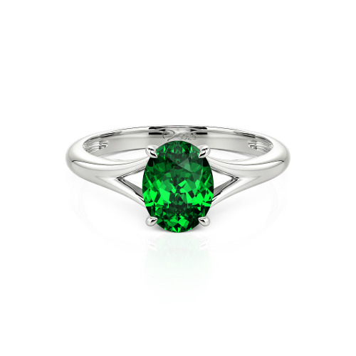 Jeulia Oval Cut Solitaire Sterling Silver Ring