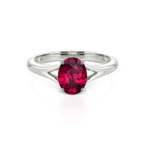 Jeulia Oval Cut Solitaire Sterling Silver Ring