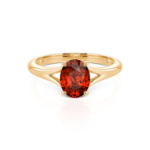 Jeulia Oval Cut Solitaire Sterling Silver Ring